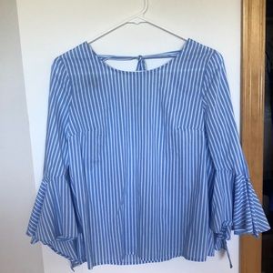 *NEVER WORN* blue and white striped top
